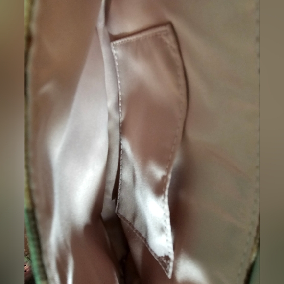 Coach Kristin Embellished Large Clutch Art Deco OP Leather Multi Tan print EUC - Picture 12 of 16